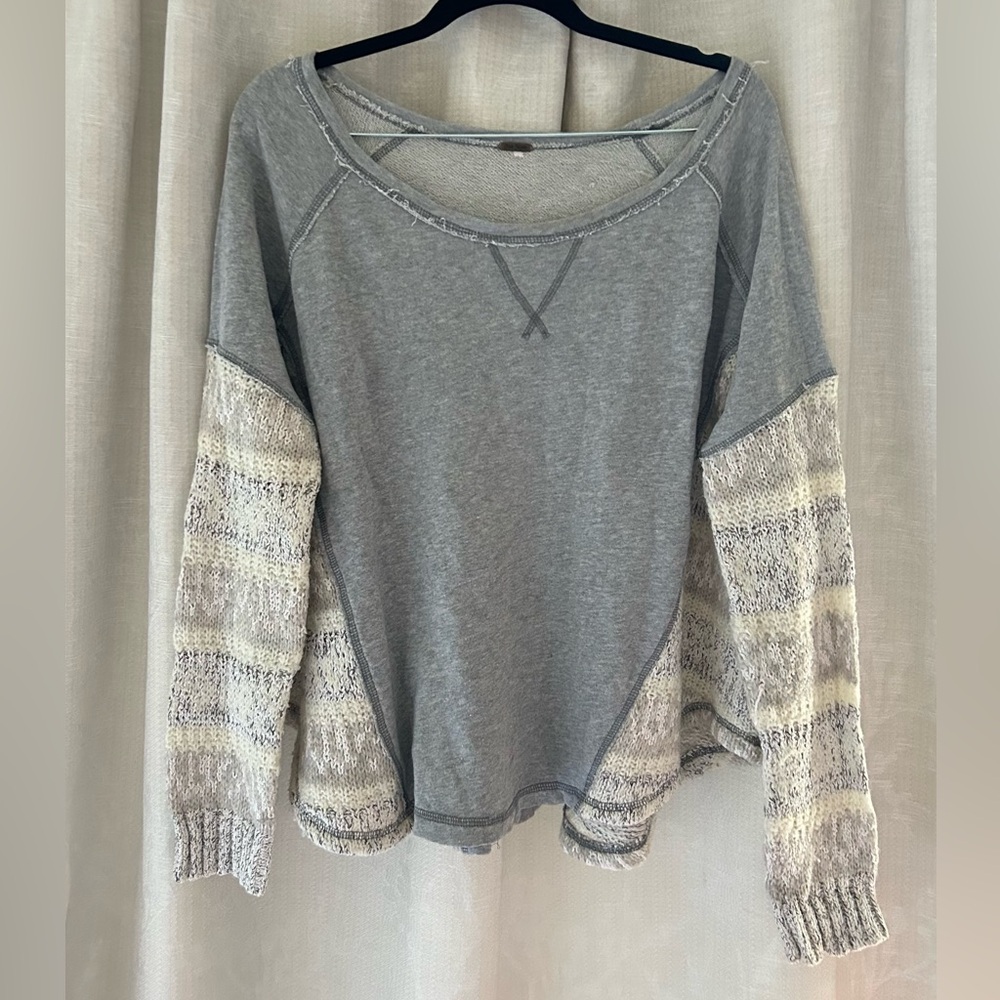 Free people off the shoulder oversized sweater